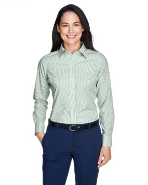 Devon & Jones Ladies’ Crown Collection® Banker Stripe Woven Shirt D645W